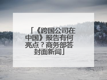 《跨国公司在中国》报告有何亮点？商务部答封面新闻