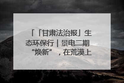 「甘肃法治报」生态环保行｜景电二期“焕新”，在荒漠上筑起一道绿色长城