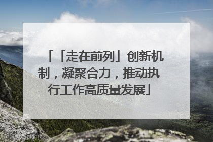 「走在前列」创新机制，凝聚合力，推动执行工作高质量发展