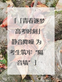 「青春逐梦 高考时刻」静音降噪 为考生筑牢“隔音墙”