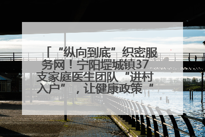 “纵向到底”织密服务网！宁阳堽城镇37支家庭医生团队“进村入户”，让健康政策“落地生根”
