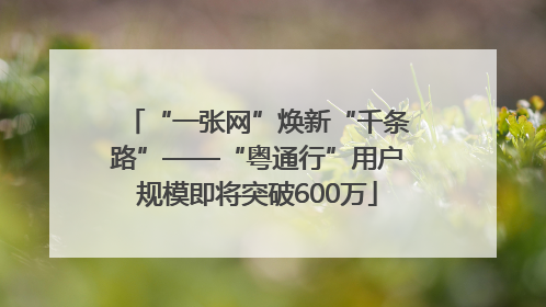 “一张网”焕新“千条路”——“粤通行”用户规模即将突破600万