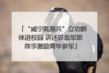“威宁高原兵”立功群体进校园 讲述铁血军旅故事激励青年参军