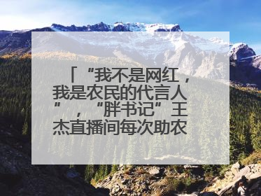 “我不是网红，我是农民的代言人”，“胖书记”王杰直播间每次助农卖货上万元