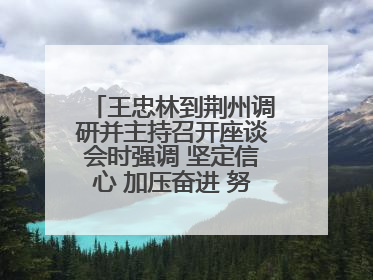 王忠林到荆州调研并主持召开座谈会时强调 坚定信心 加压奋进 努力当好江汉平原高质量发展排头兵