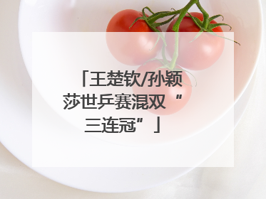 王楚钦/孙颖莎世乒赛混双“三连冠”