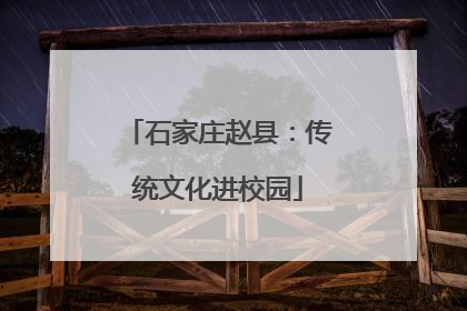 石家庄赵县：传统文化进校园