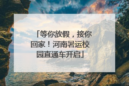 等你放假，接你回家！河南暑运校园直通车开启