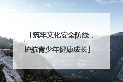 筑牢文化安全防线，护航青少年健康成长