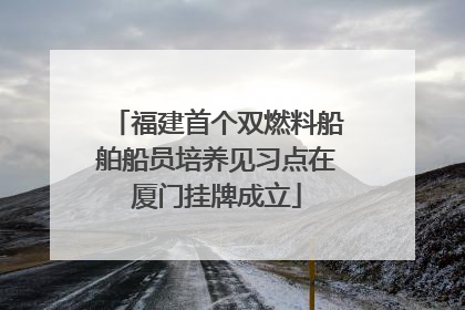福建首个双燃料船舶船员培养见习点在厦门挂牌成立
