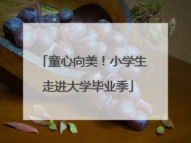童心向美！小学生走进大学毕业季
