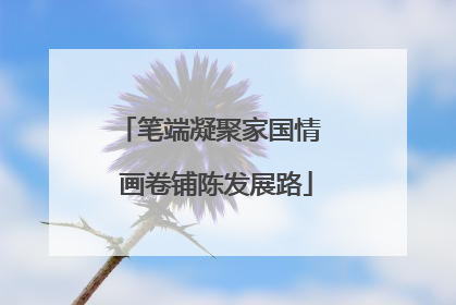 笔端凝聚家国情  画卷铺陈发展路