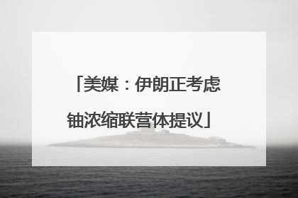 美媒：伊朗正考虑铀浓缩联营体提议