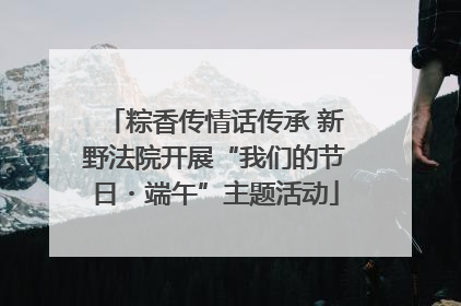 粽香传情话传承 新野法院开展“我们的节日・端午”主题活动