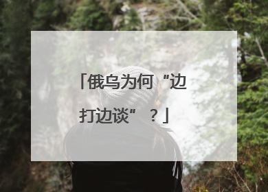 俄乌为何“边打边谈”？