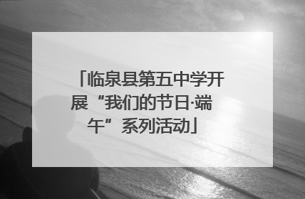 临泉县第五中学开展“我们的节日·端午”系列活动