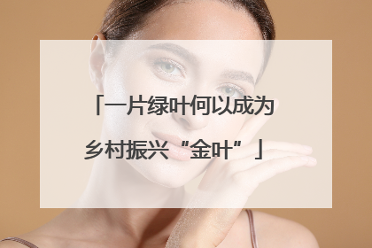 一片绿叶何以成为乡村振兴“金叶”