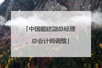 中国能建副总经理、总会计师调整