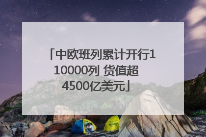 中欧班列累计开行110000列 货值超4500亿美元