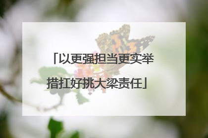 以更强担当更实举措扛好挑大梁责任