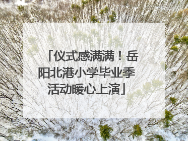 仪式感满满！岳阳北港小学毕业季活动暖心上演