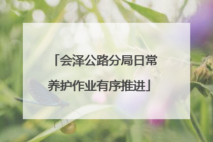 会泽公路分局日常养护作业有序推进
