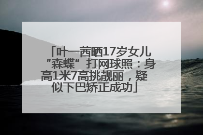 叶一茜晒17岁女儿“森蝶”打网球照：身高1米7高挑靓丽，疑似下巴矫正成功