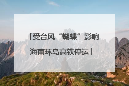 受台风“蝴蝶”影响 海南环岛高铁停运