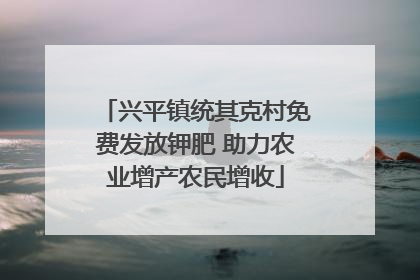 兴平镇统其克村免费发放钾肥 助力农业增产农民增收