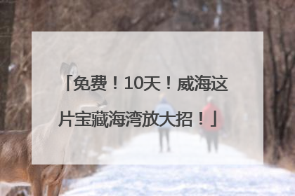 免费！10天！威海这片宝藏海湾放大招！