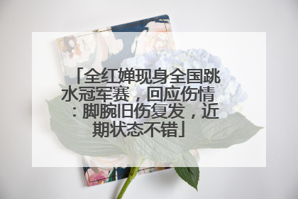 全红婵现身全国跳水冠军赛，回应伤情：脚腕旧伤复发，近期状态不错