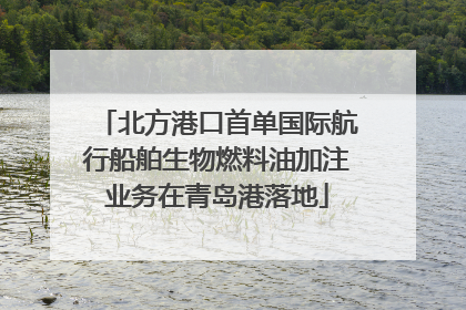 北方港口首单国际航行船舶生物燃料油加注业务在青岛港落地