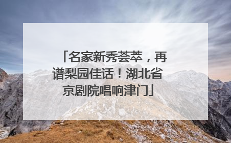 名家新秀荟萃，再谱梨园佳话！湖北省京剧院唱响津门