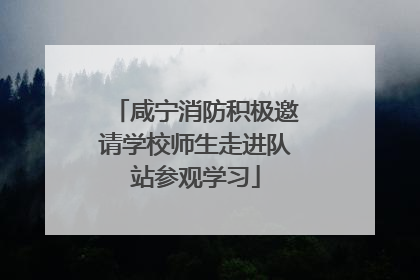 咸宁消防积极邀请学校师生走进队站参观学习
