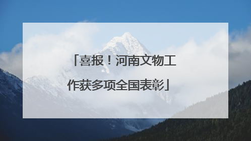 喜报！河南文物工作获多项全国表彰