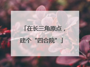 在长三角原点，建个“四合院”