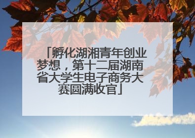 孵化湖湘青年创业梦想，第十二届湖南省大学生电子商务大赛圆满收官
