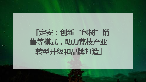 定安：创新“包树”销售等模式，助力荔枝产业转型升级和品牌打造