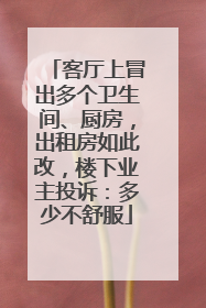 客厅上冒出多个卫生间、厨房，出租房如此改，楼下业主投诉：多少不舒服