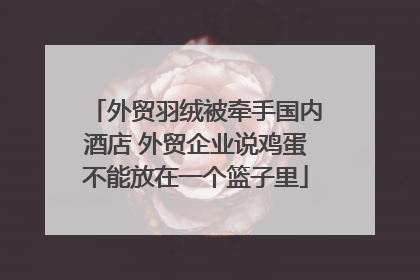 外贸羽绒被牵手国内酒店 外贸企业说鸡蛋不能放在一个篮子里