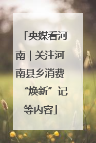 央媒看河南｜关注河南县乡消费“焕新”记等内容