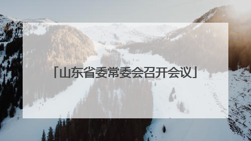 山东省委常委会召开会议