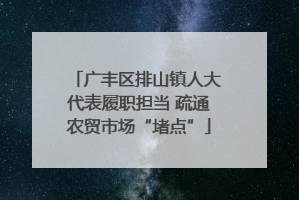 广丰区排山镇人大代表履职担当 疏通农贸市场“堵点”