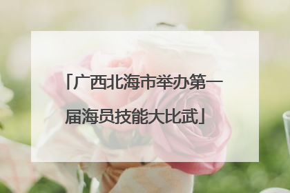 广西北海市举办第一届海员技能大比武