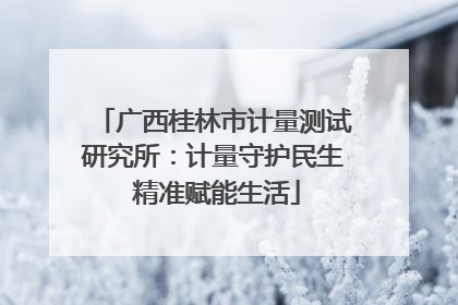 广西桂林市计量测试研究所：计量守护民生 精准赋能生活
