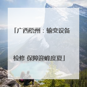 广西梧州：输变设备检修 保障迎峰度夏