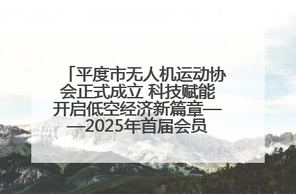 平度市无人机运动协会正式成立 科技赋能开启低空经济新篇章——2025年首届会员大会暨无人机应用发展论坛成功举办