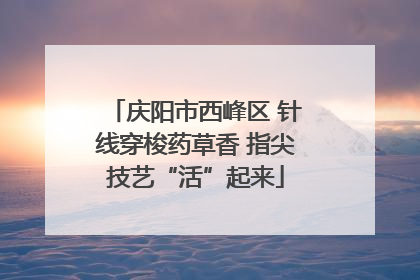 庆阳市西峰区 针线穿梭药草香 指尖技艺“活”起来