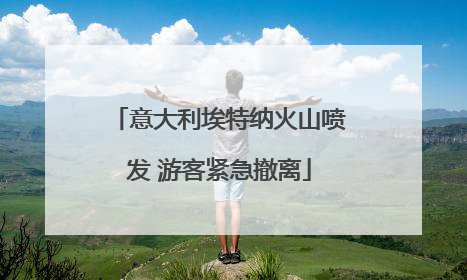 意大利埃特纳火山喷发 游客紧急撤离