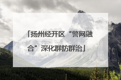 扬州经开区“警网融合”深化群防群治